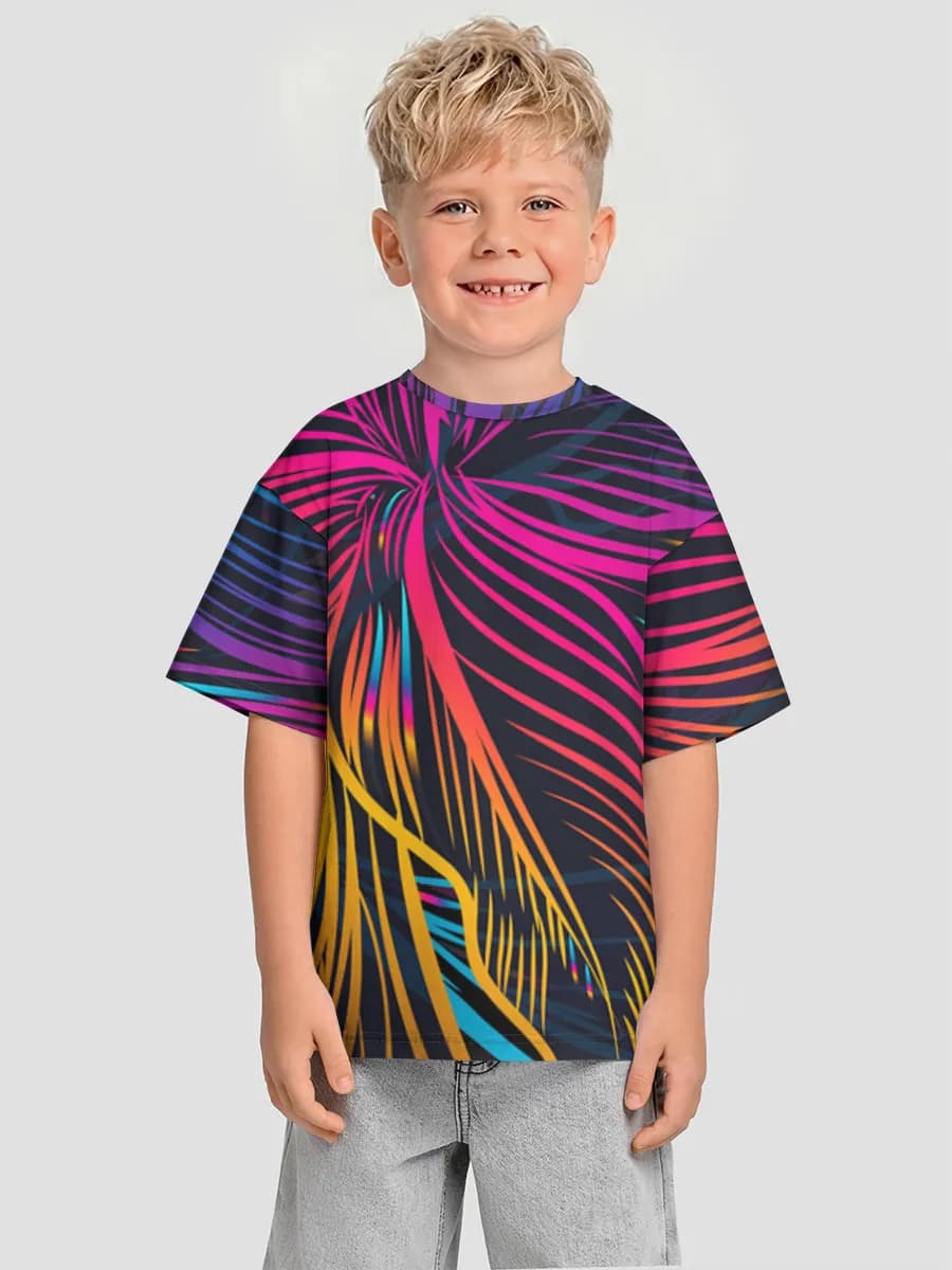 Boys' oversized cotton T-shirt