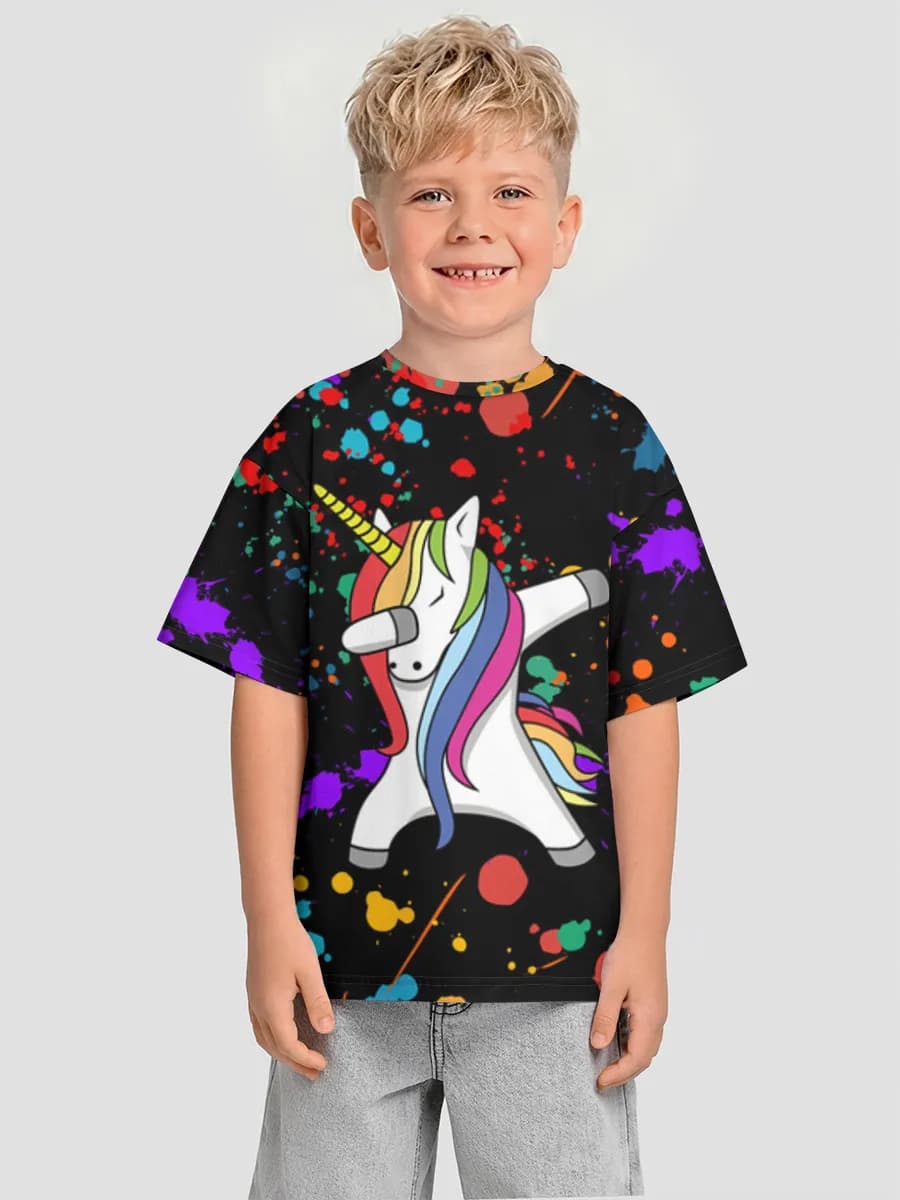 Boys' oversized cotton T-shirt
