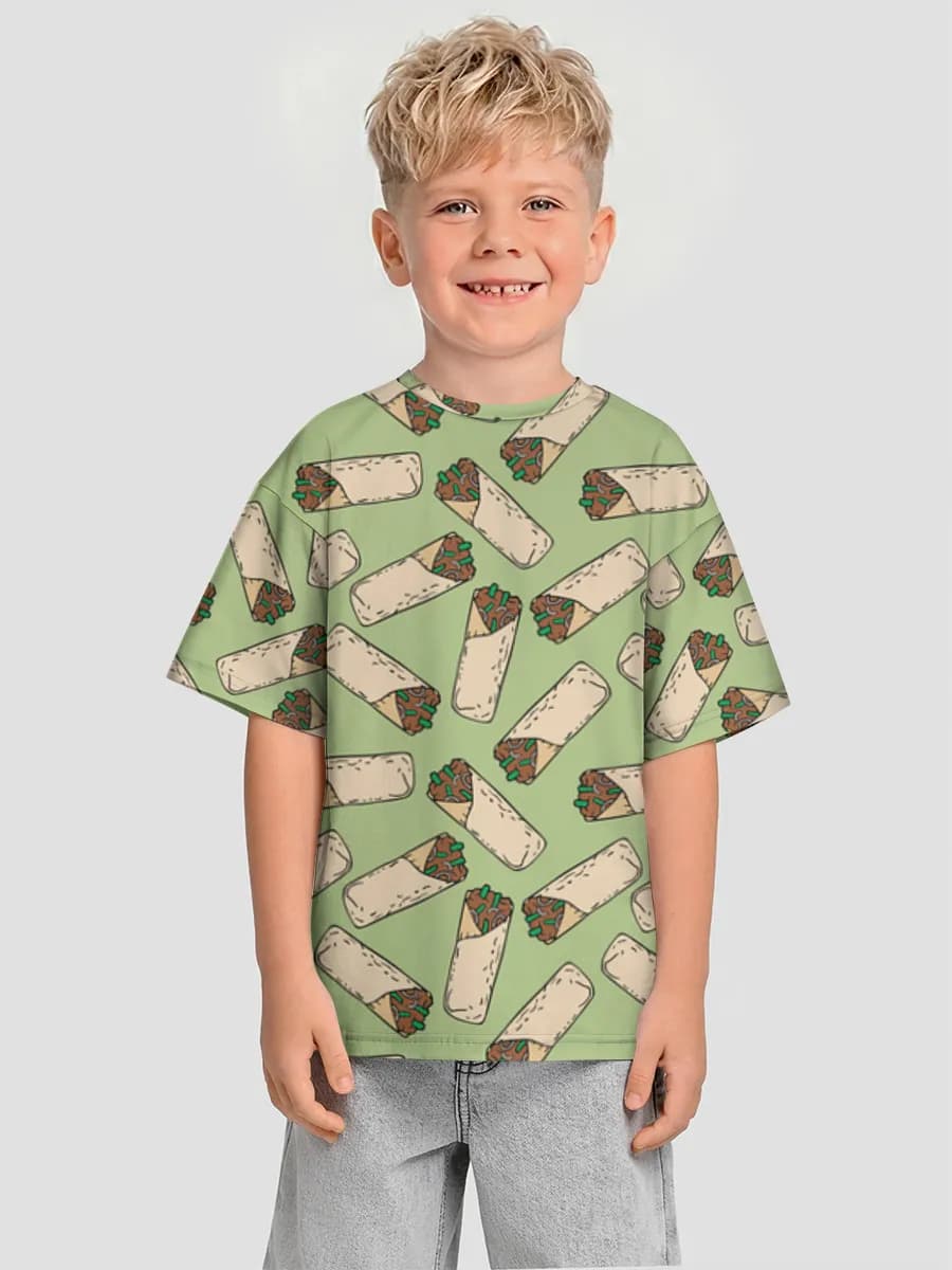 Oversized Baumwoll-T-Shirt Jungen