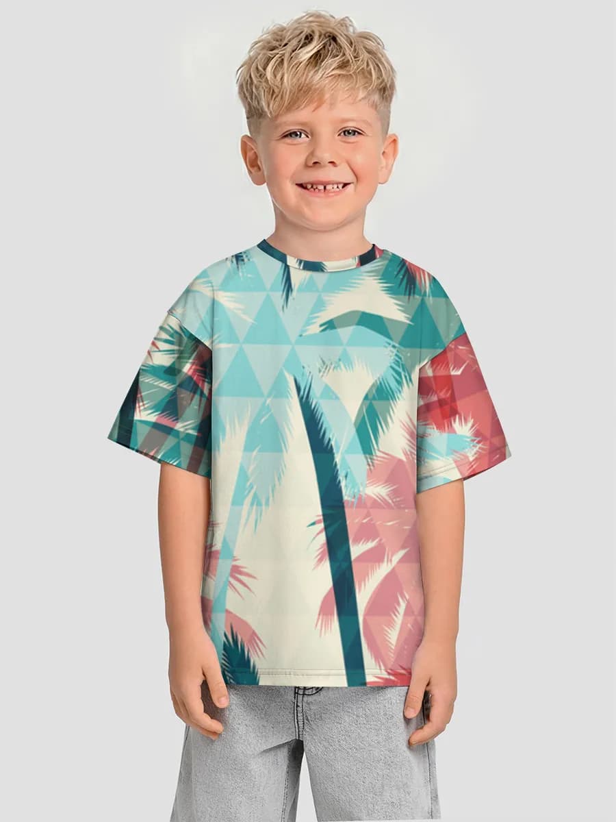 Boys' oversized cotton T-shirt