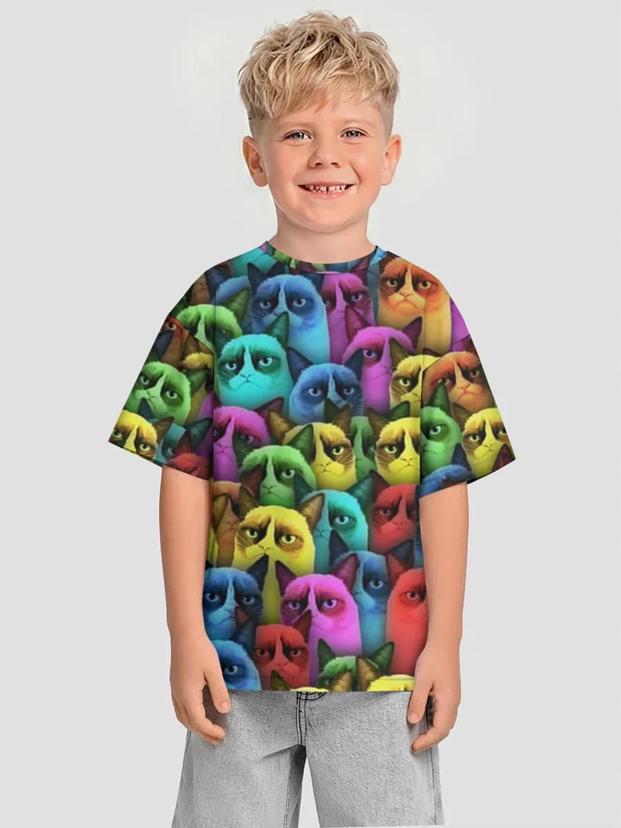 Oversized Baumwoll-T-Shirt Jungen