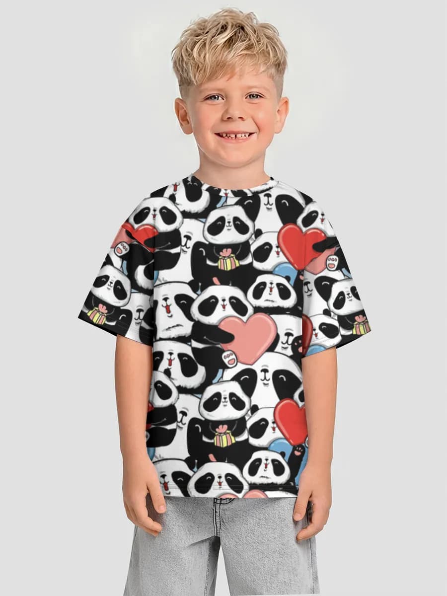 Boys' oversized cotton T-shirt