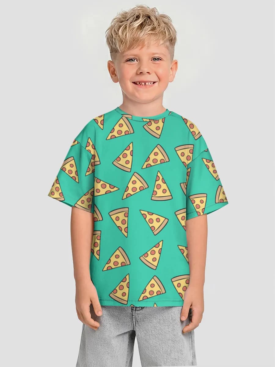 Oversized Baumwoll-T-Shirt Jungen