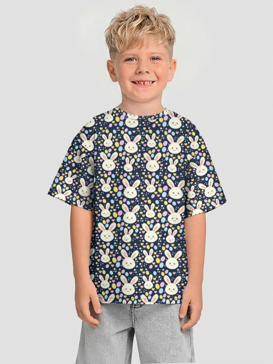 Boys' oversized cotton T-shirt