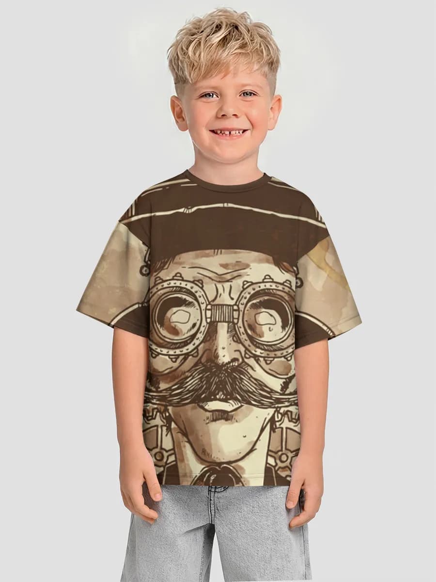 Boys' oversized cotton T-shirt