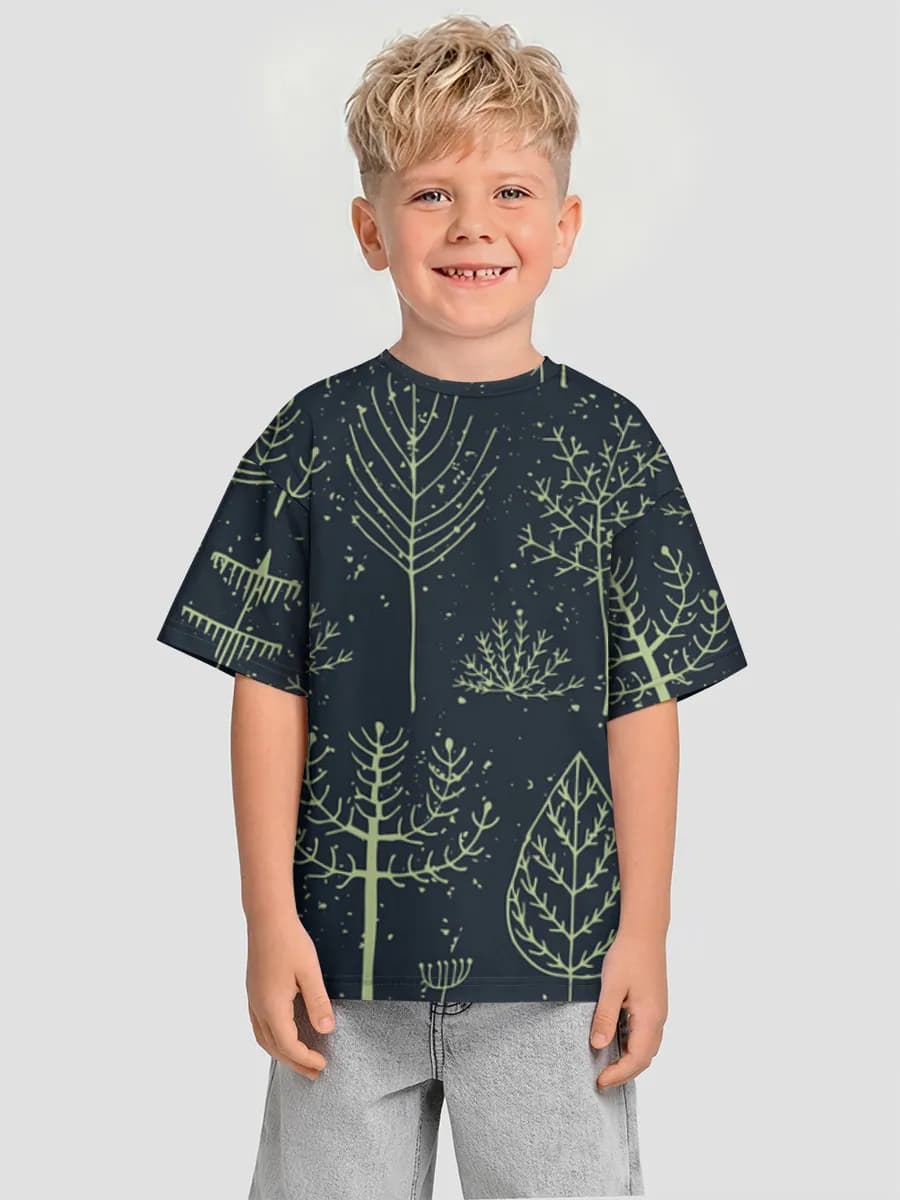 Boys' oversized cotton T-shirt