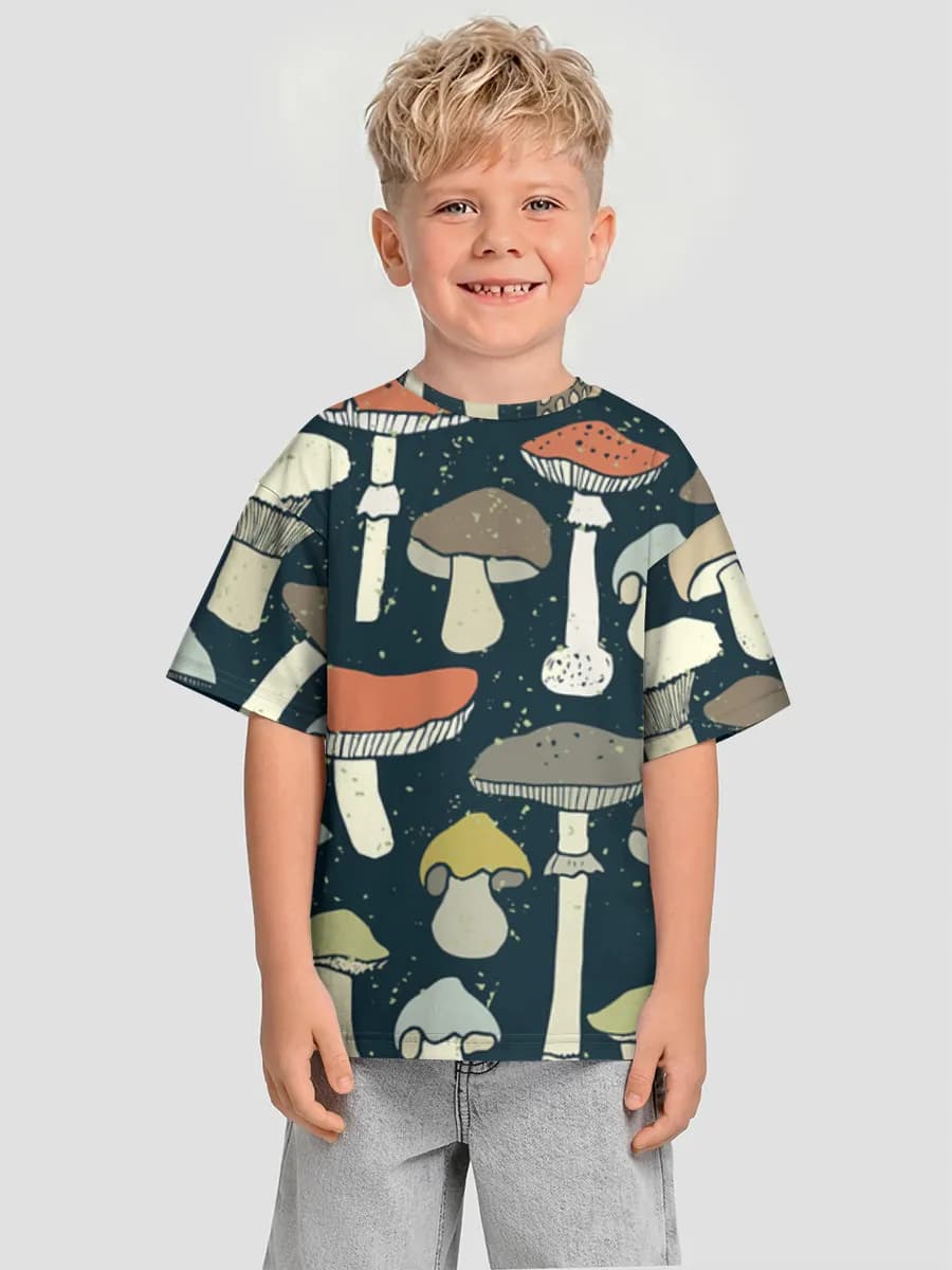 Boys' oversized cotton T-shirt