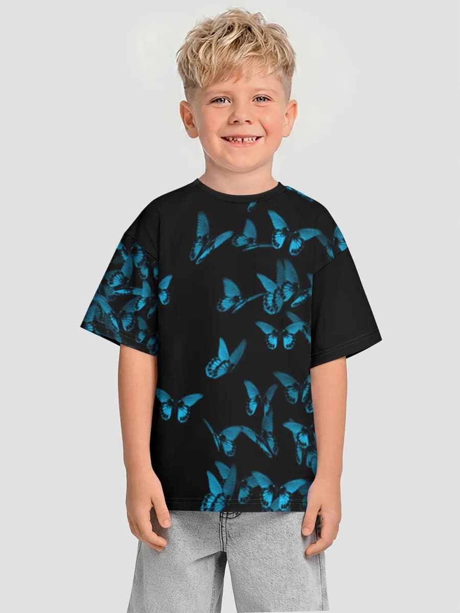 Boys' oversized cotton T-shirt