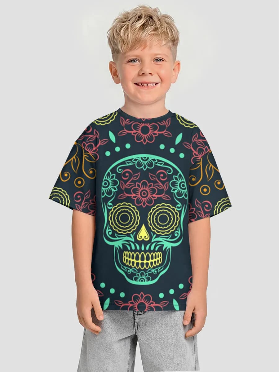 Oversized Baumwoll-T-Shirt Jungen