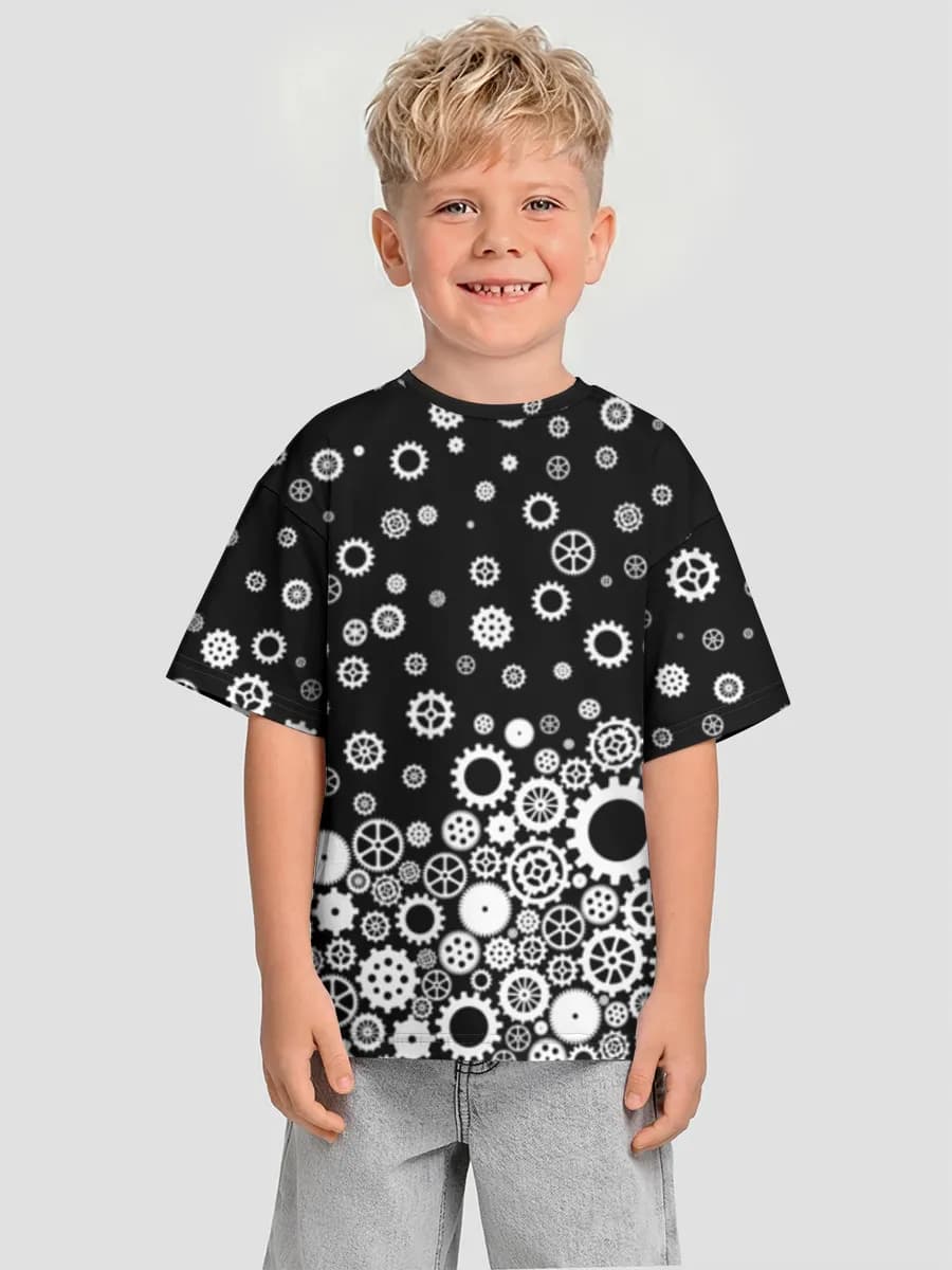 Boys' oversized cotton T-shirt