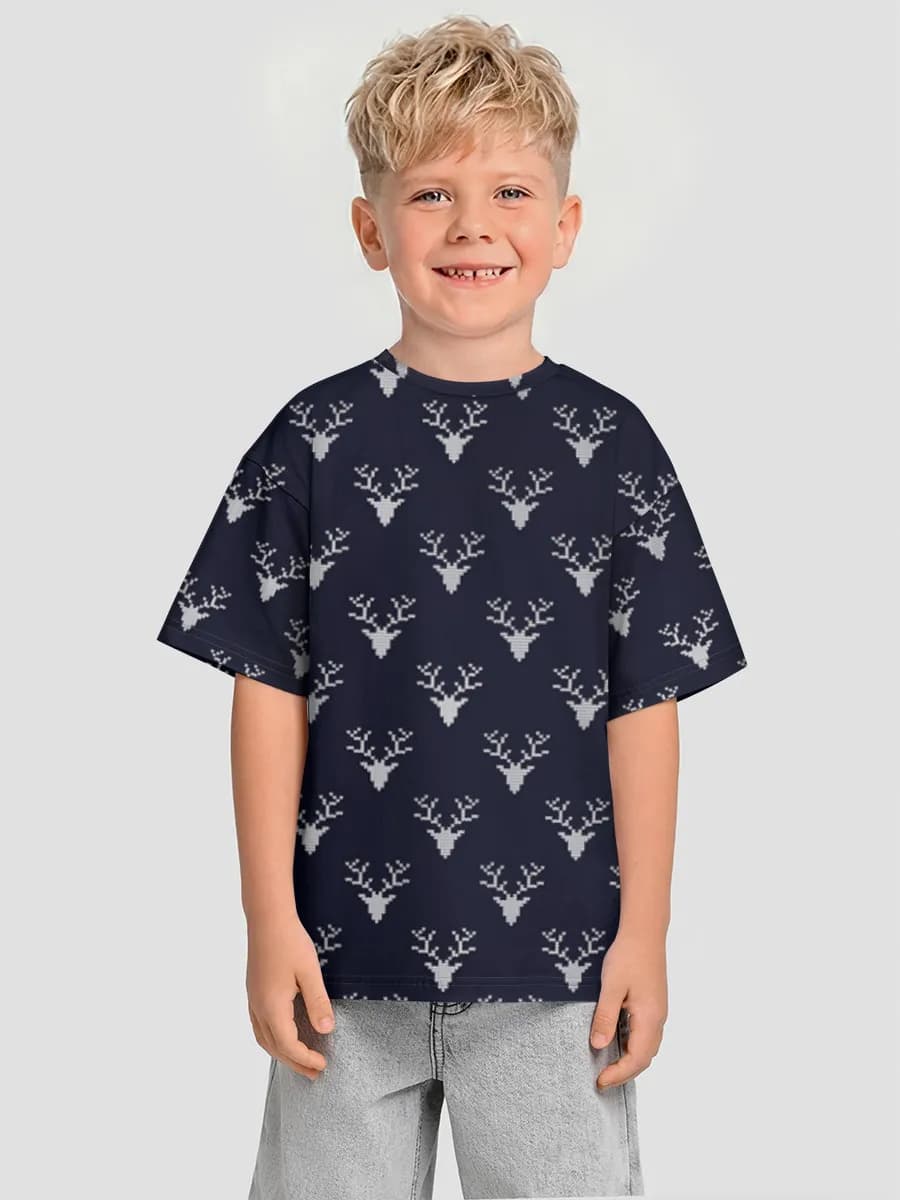 Boys' oversized cotton T-shirt