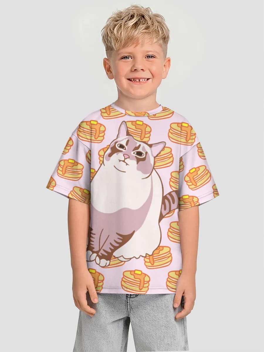 Boys' oversized cotton T-shirt