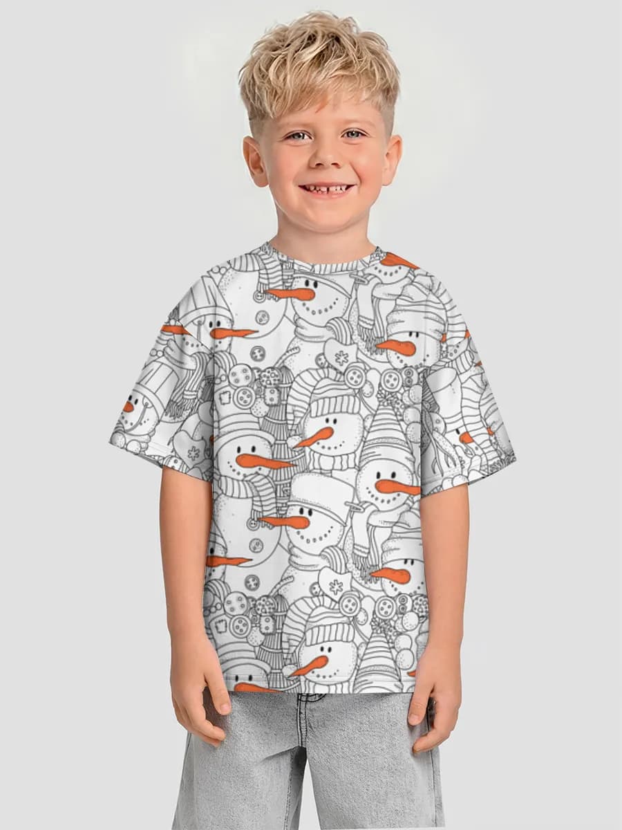 Oversized Baumwoll-T-Shirt Jungen
