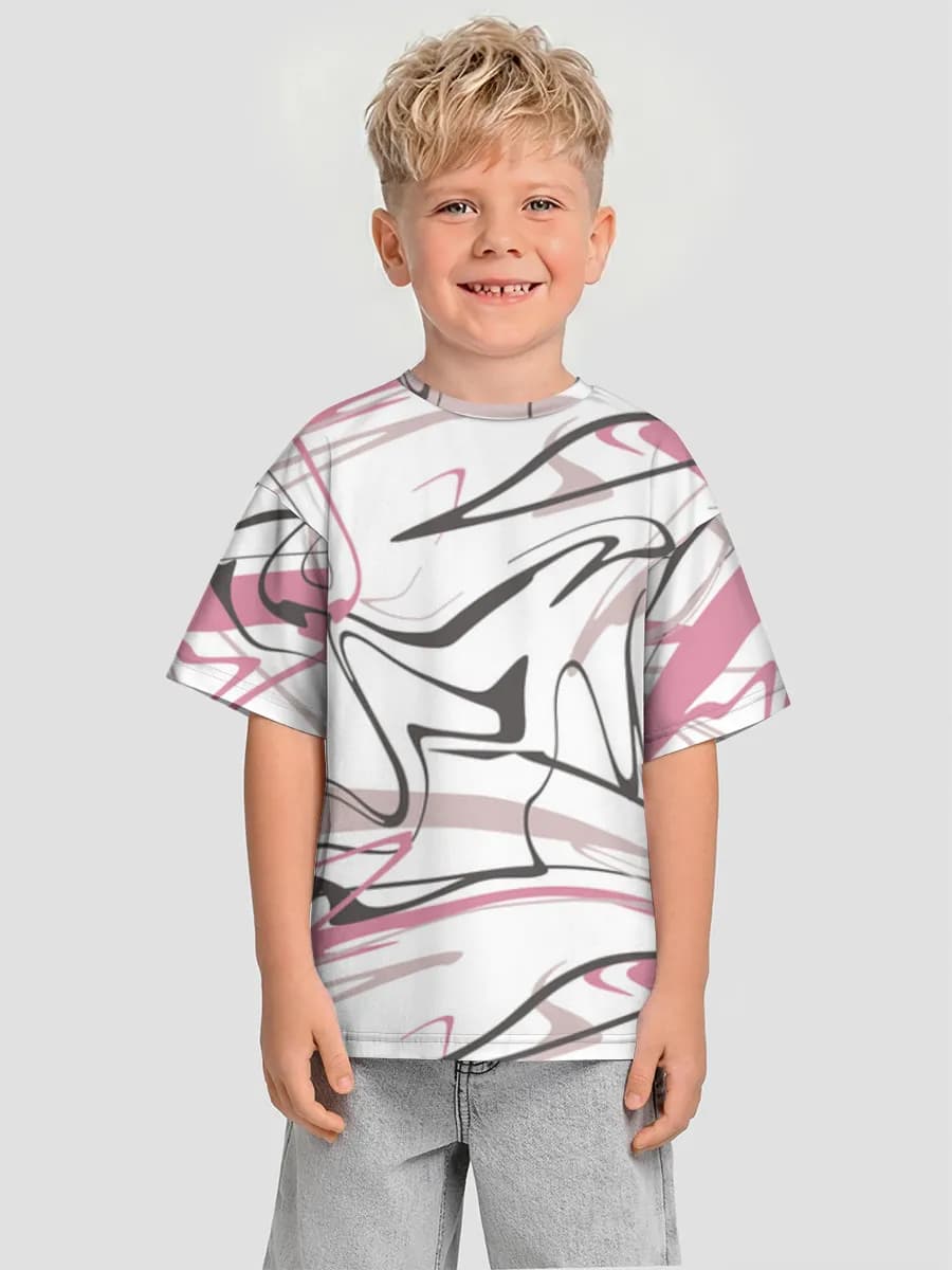 Boys' oversized cotton T-shirt