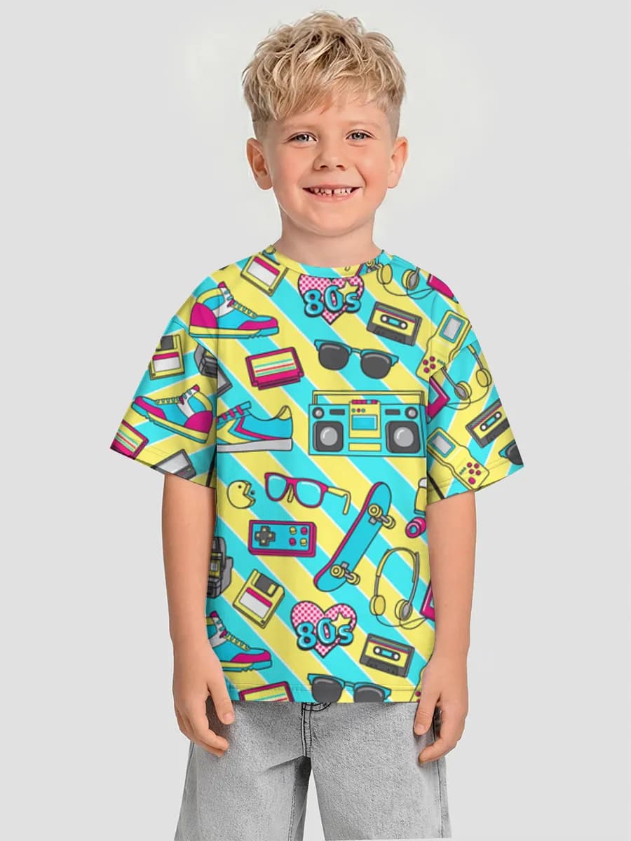 Boys' oversized cotton T-shirt