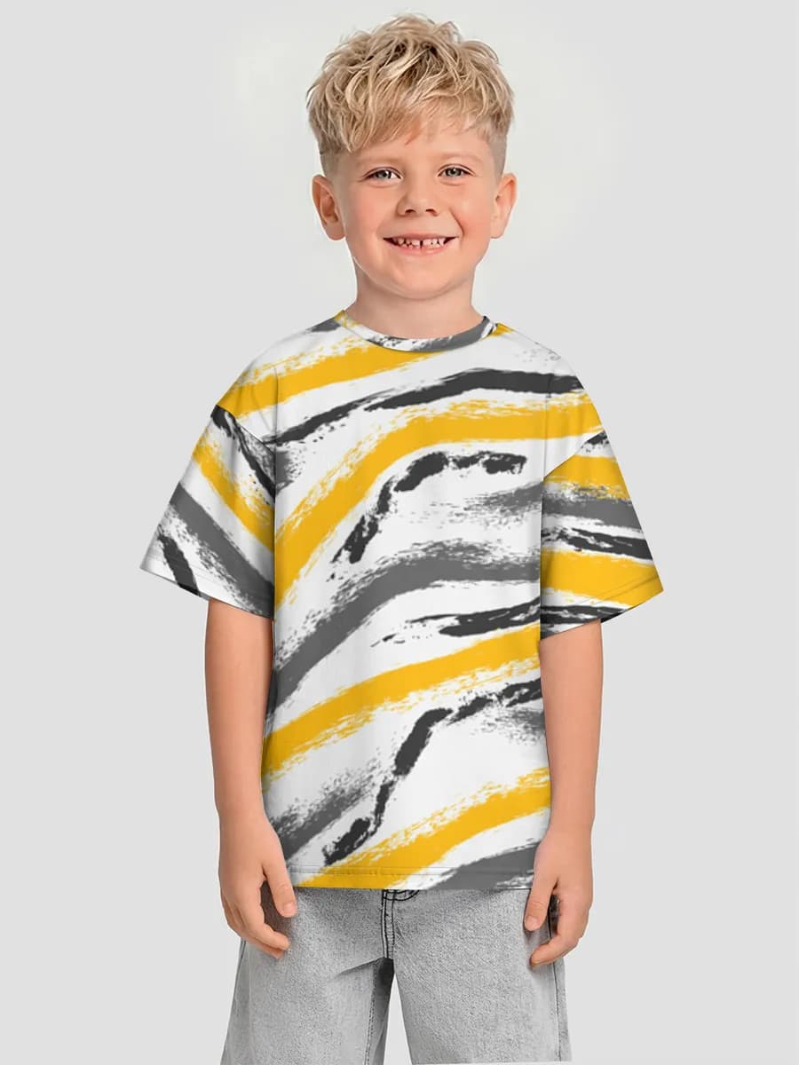 Boys' oversized cotton T-shirt