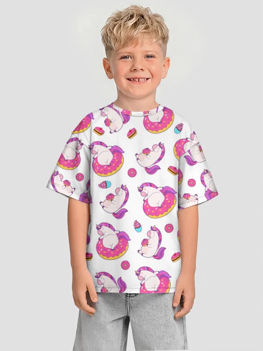 Oversized Baumwoll-T-Shirt Jungen
