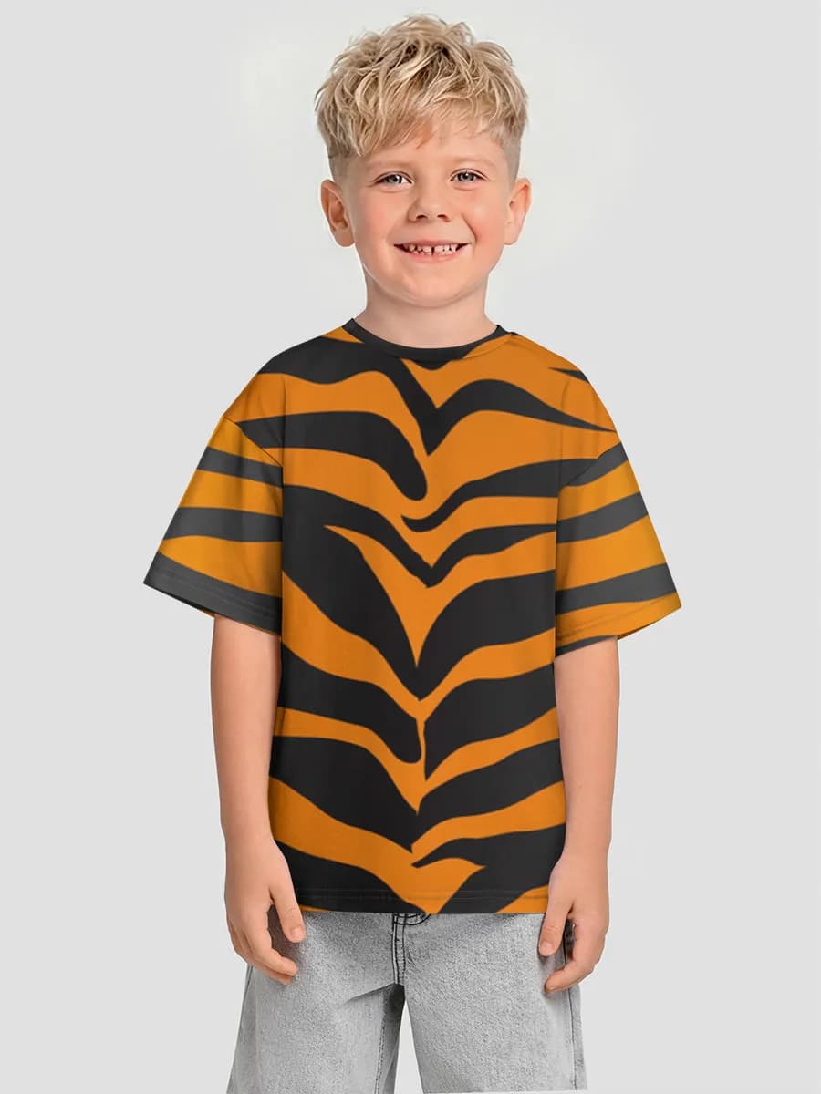 Boys' oversized cotton T-shirt