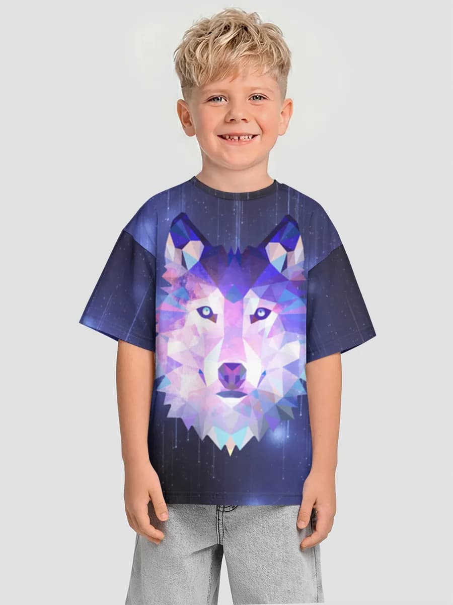 Boys' oversized cotton T-shirt