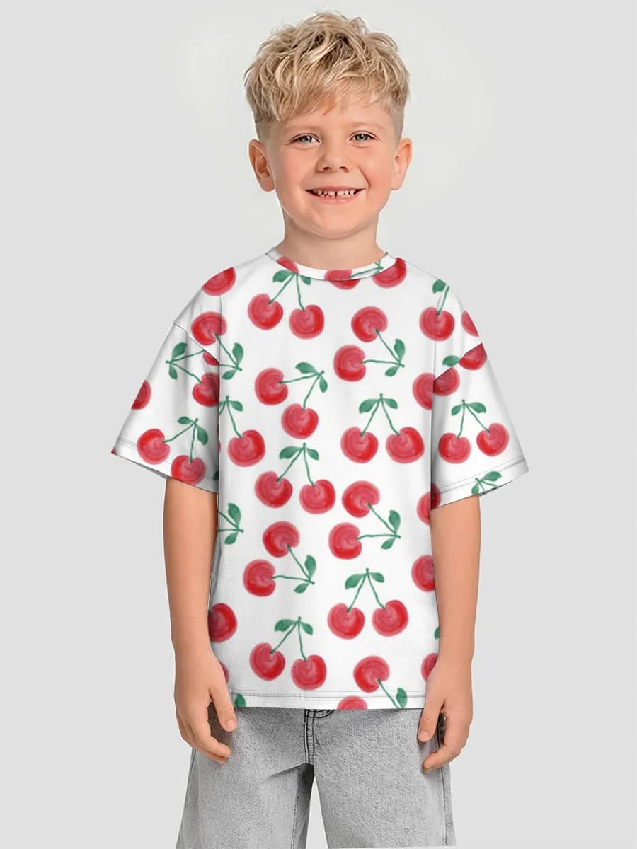 Boys' oversized cotton T-shirt