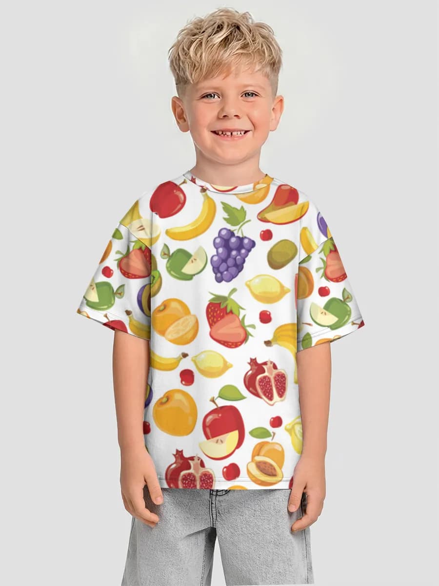 Boys' oversized cotton T-shirt