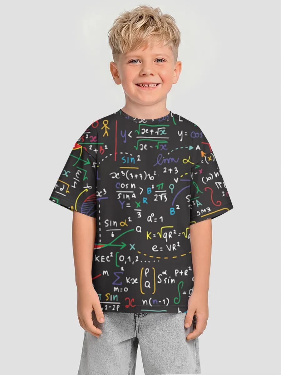 Boys' oversized cotton T-shirt