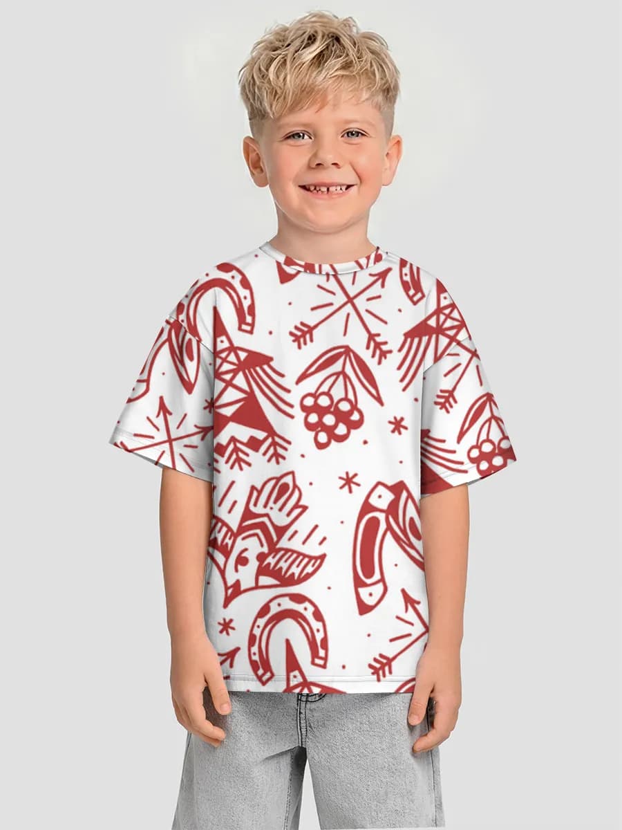 Oversized Baumwoll-T-Shirt Jungen