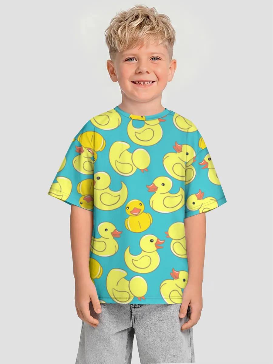 Boys' oversized cotton T-shirt