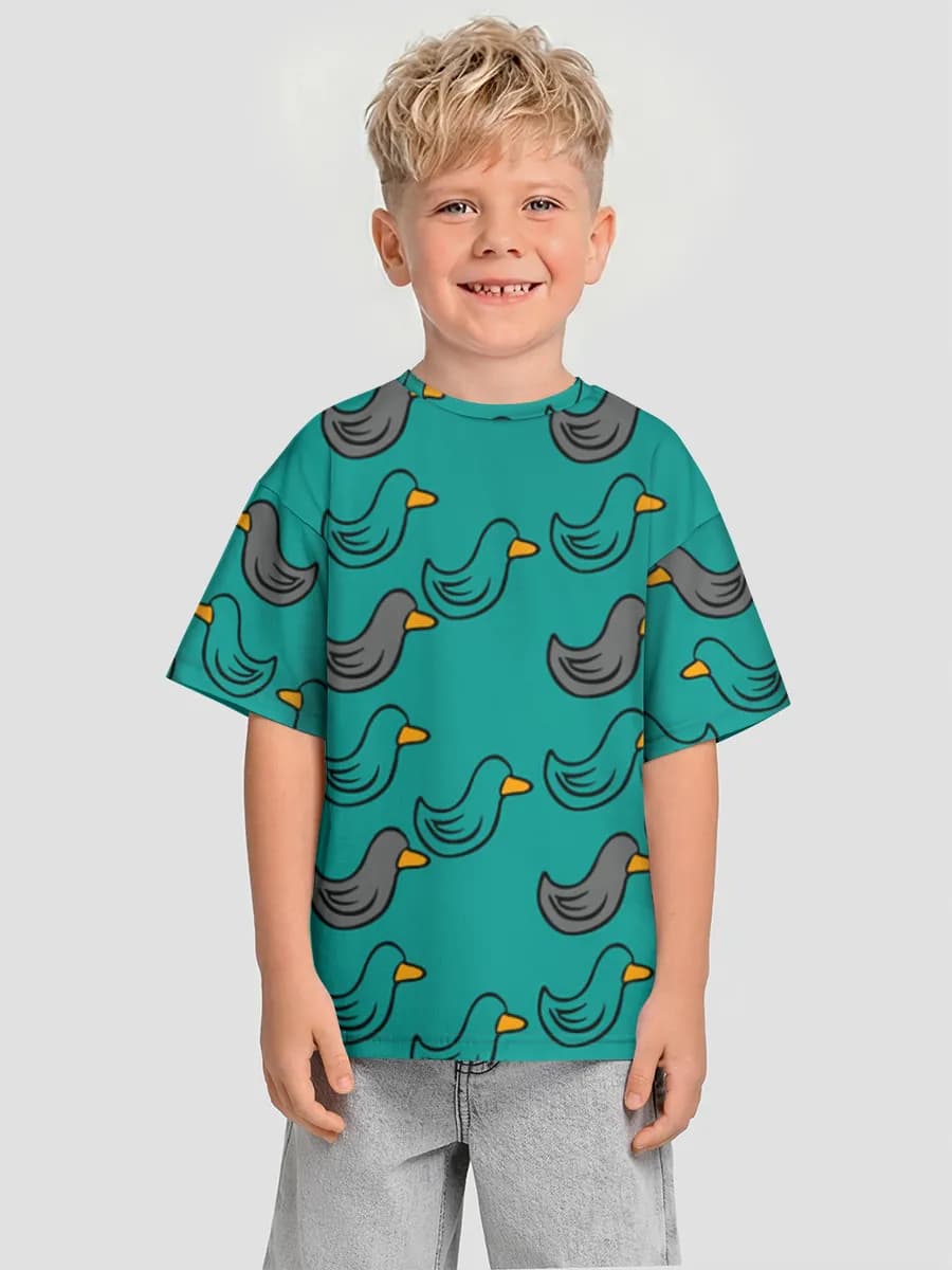 Boys' oversized cotton T-shirt