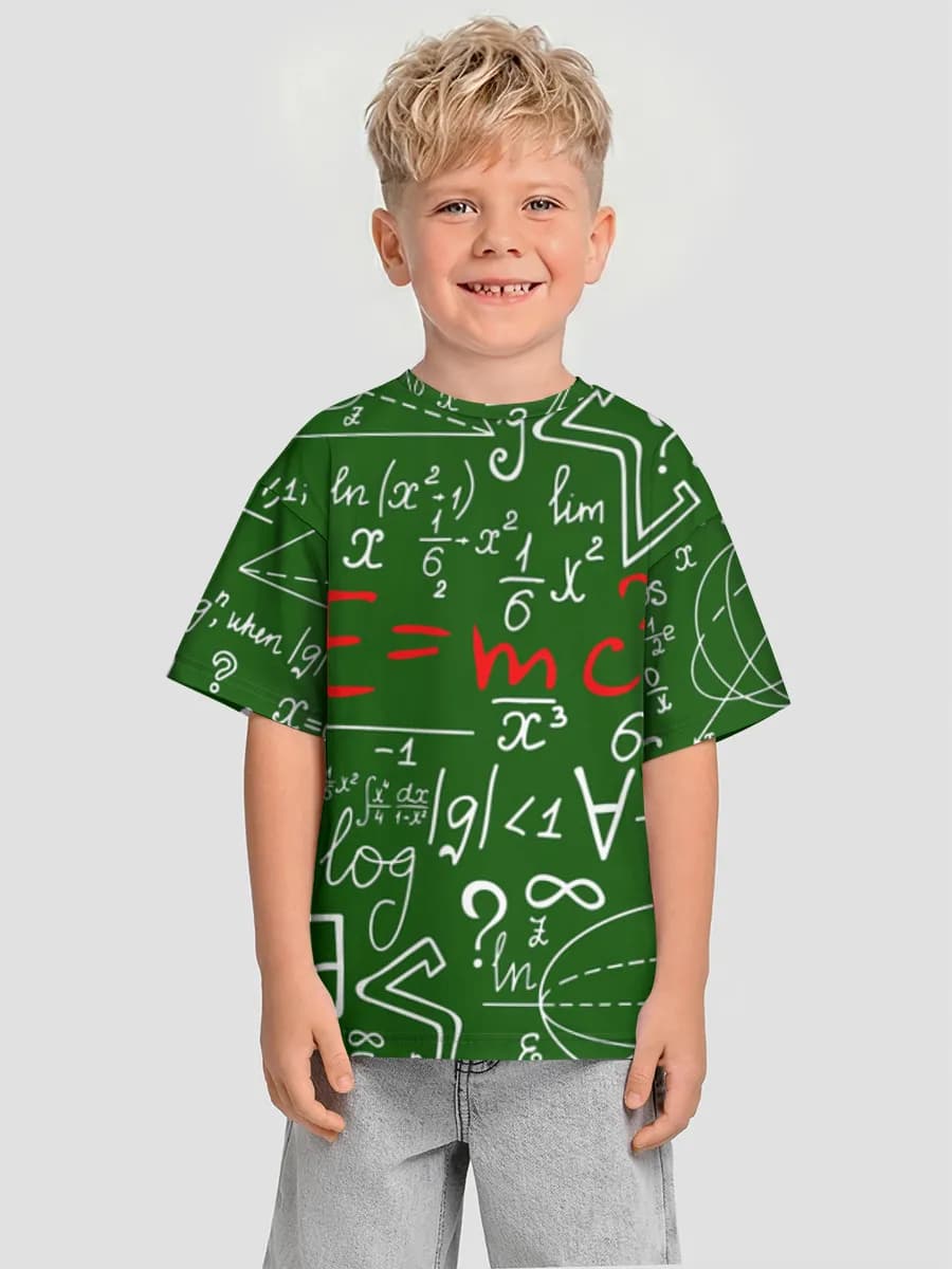 Boys' oversized cotton T-shirt