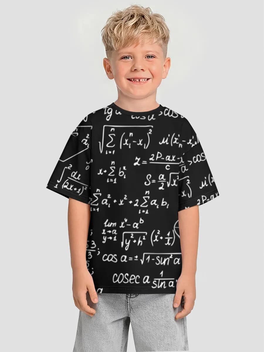Boys' oversized cotton T-shirt