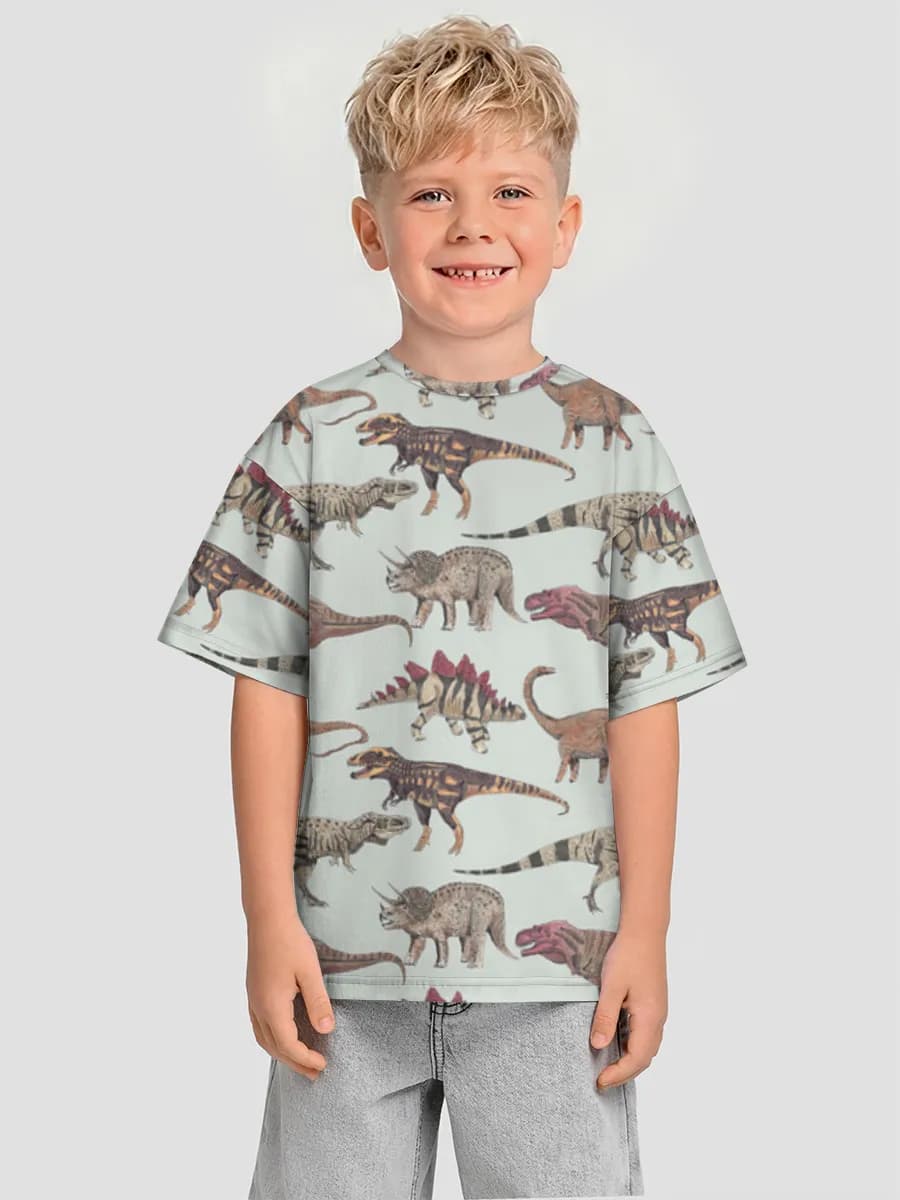 Boys' oversized cotton T-shirt