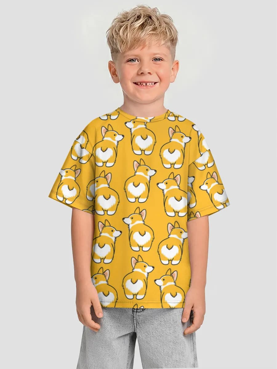Boys' oversized cotton T-shirt