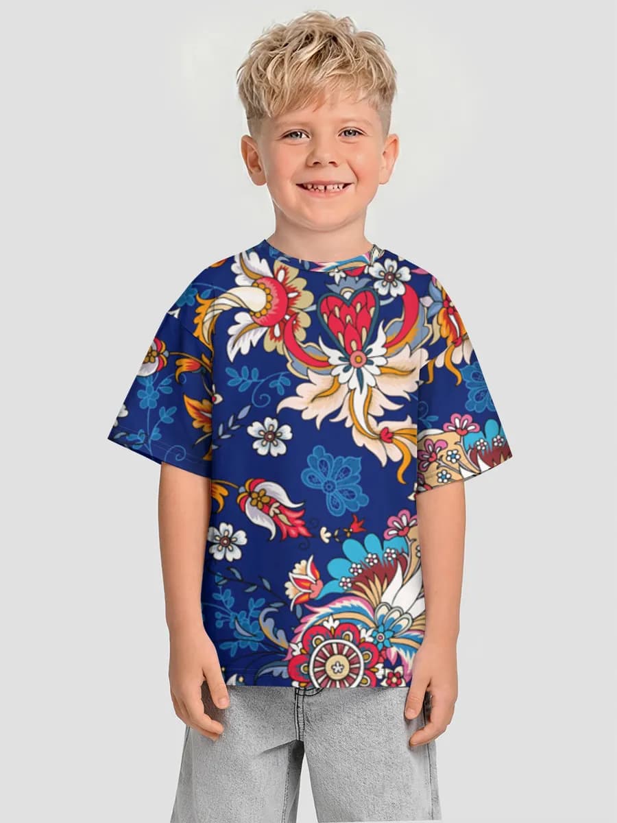Boys' oversized cotton T-shirt