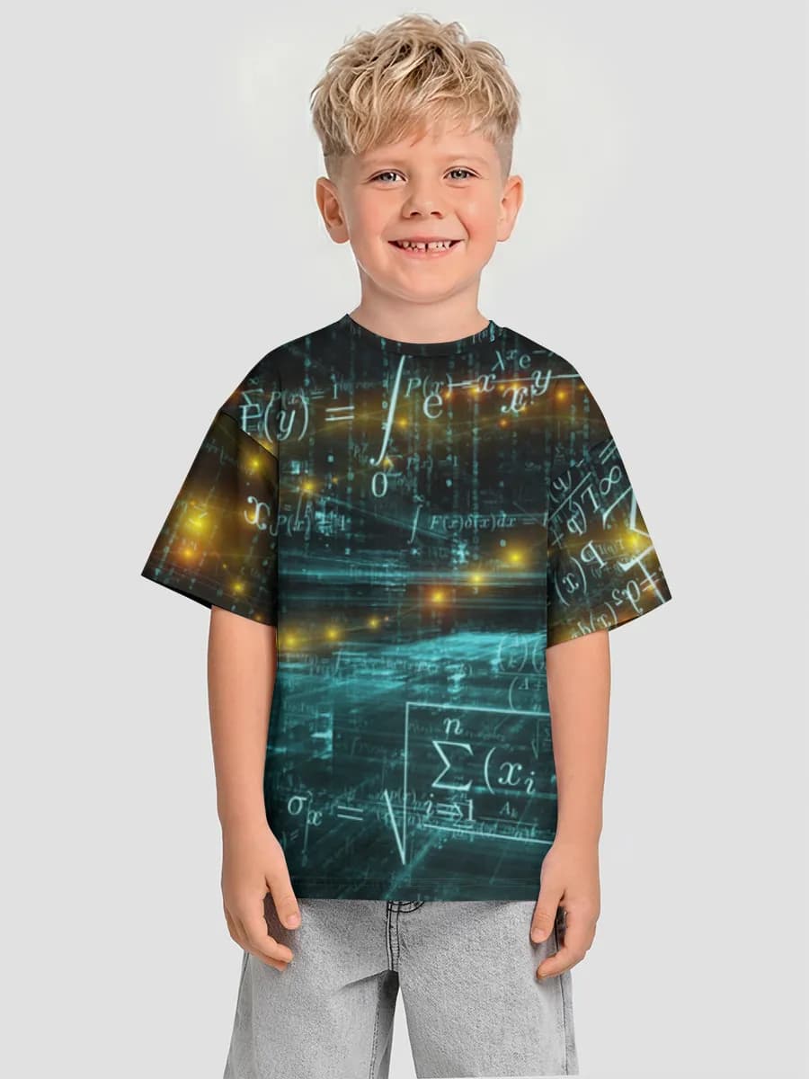 Boys' oversized cotton T-shirt