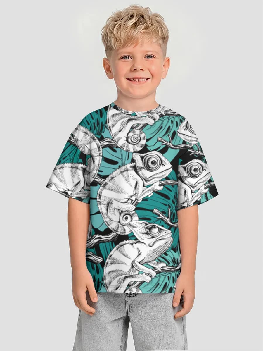 Boys' oversized cotton T-shirt