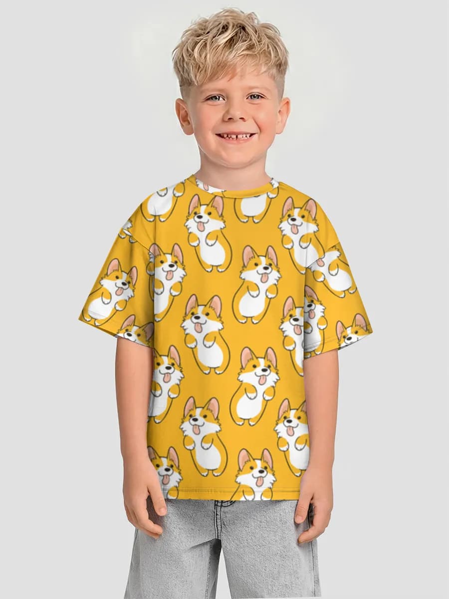 Boys' oversized cotton T-shirt