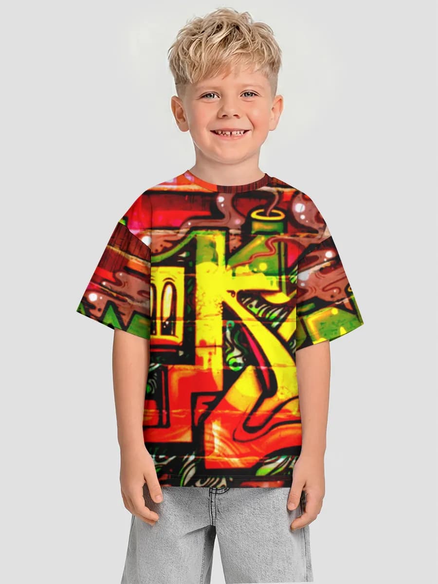 T-shirt coton oversize garçon