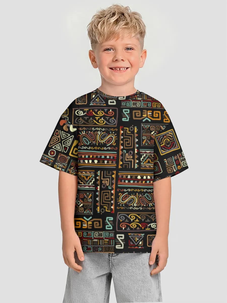 Oversized Baumwoll-T-Shirt Jungen