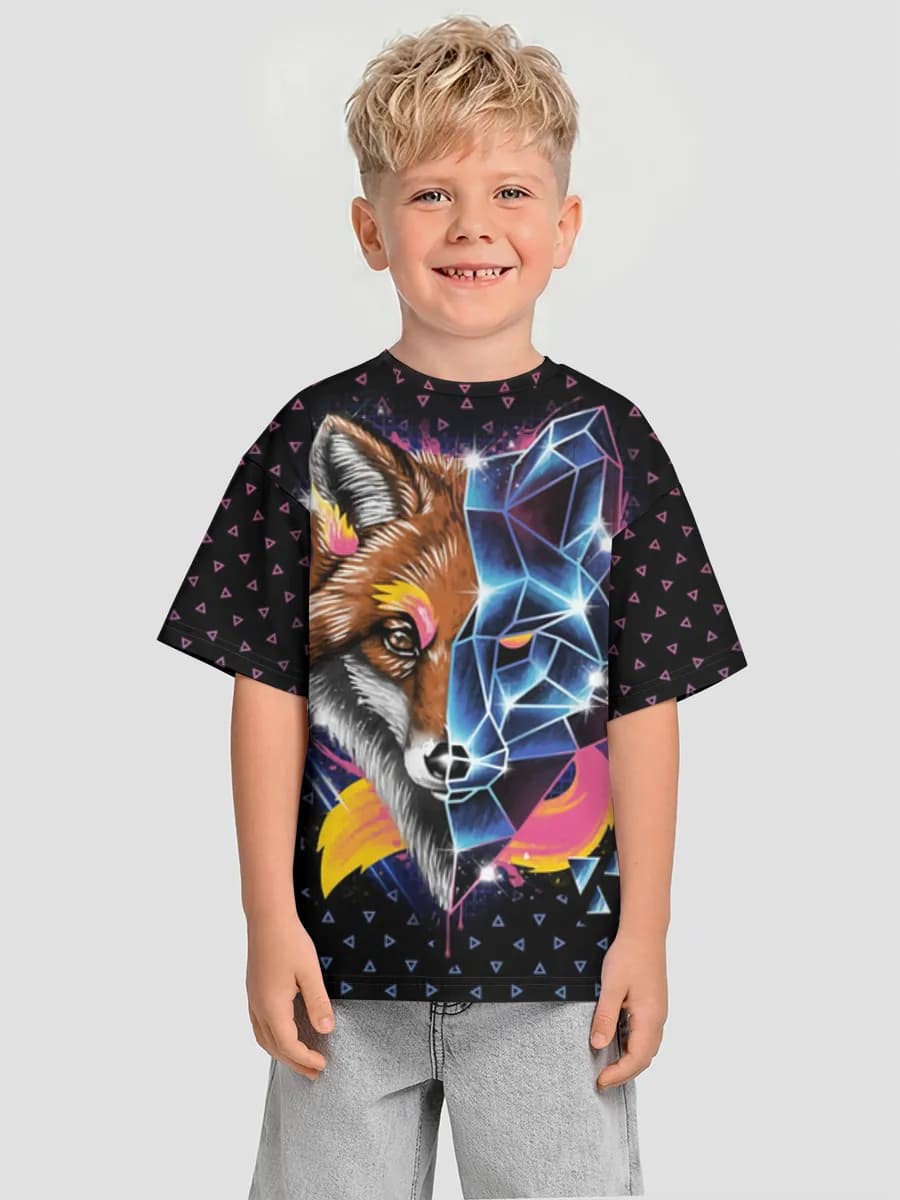 Oversized Baumwoll-T-Shirt Jungen