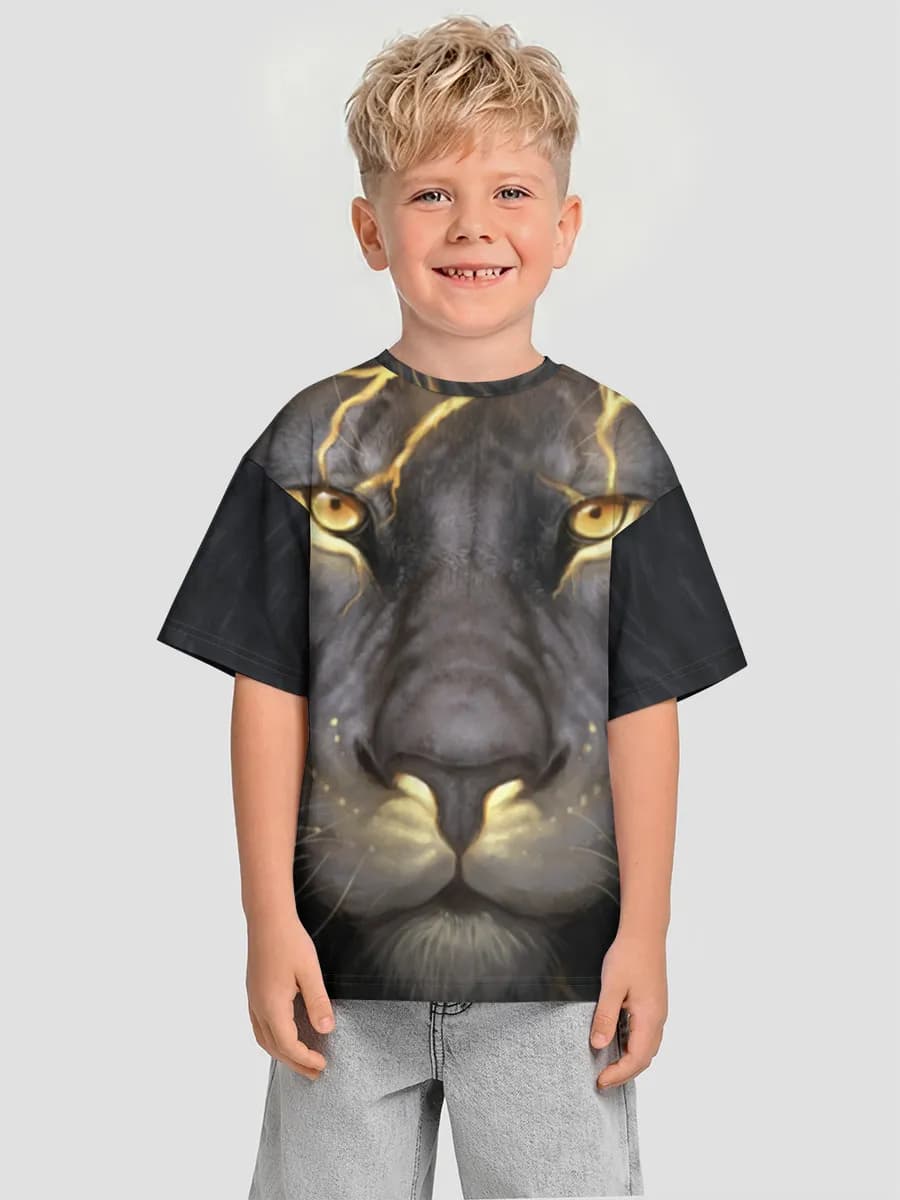 Oversized Baumwoll-T-Shirt Jungen