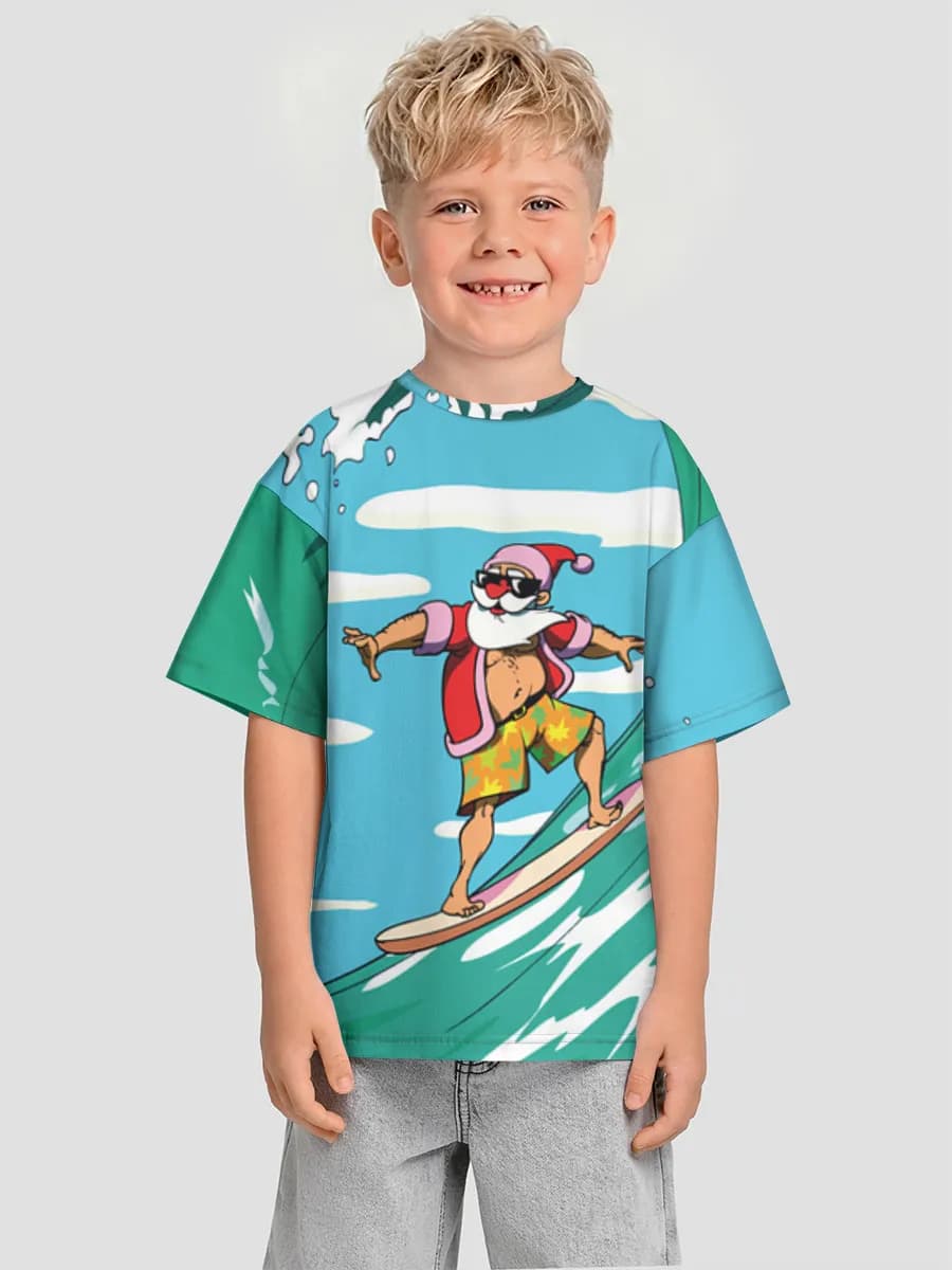 Boys' oversized cotton T-shirt