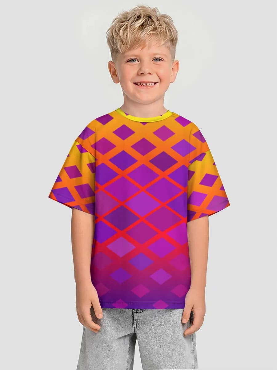 Boys' oversized cotton T-shirt
