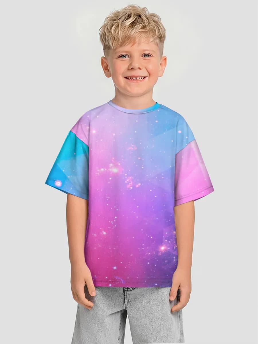 Boys' oversized cotton T-shirt