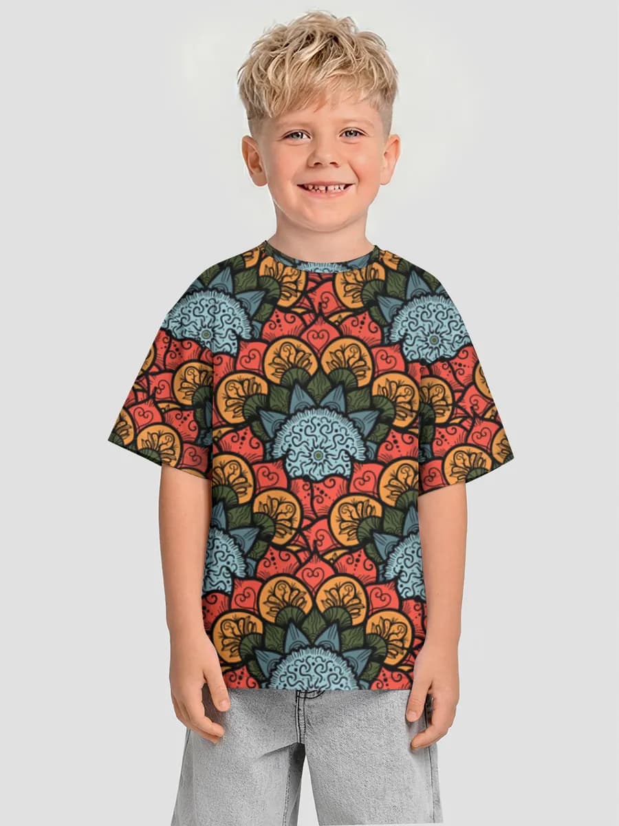 Boys' oversized cotton T-shirt