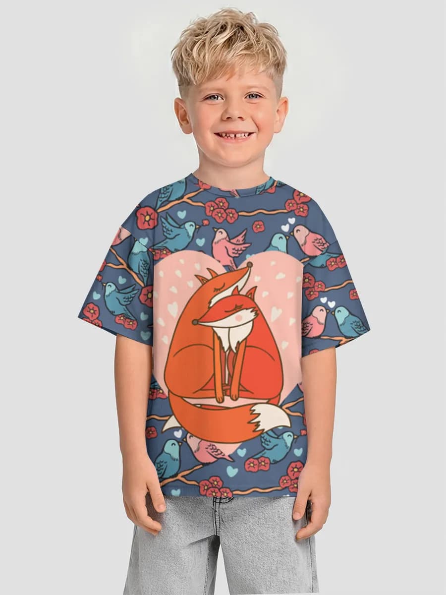 Boys' oversized cotton T-shirt