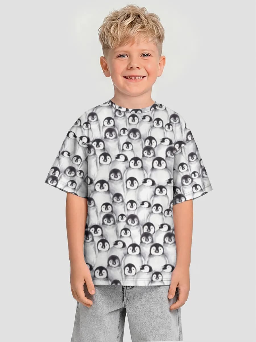 Boys' oversized cotton T-shirt