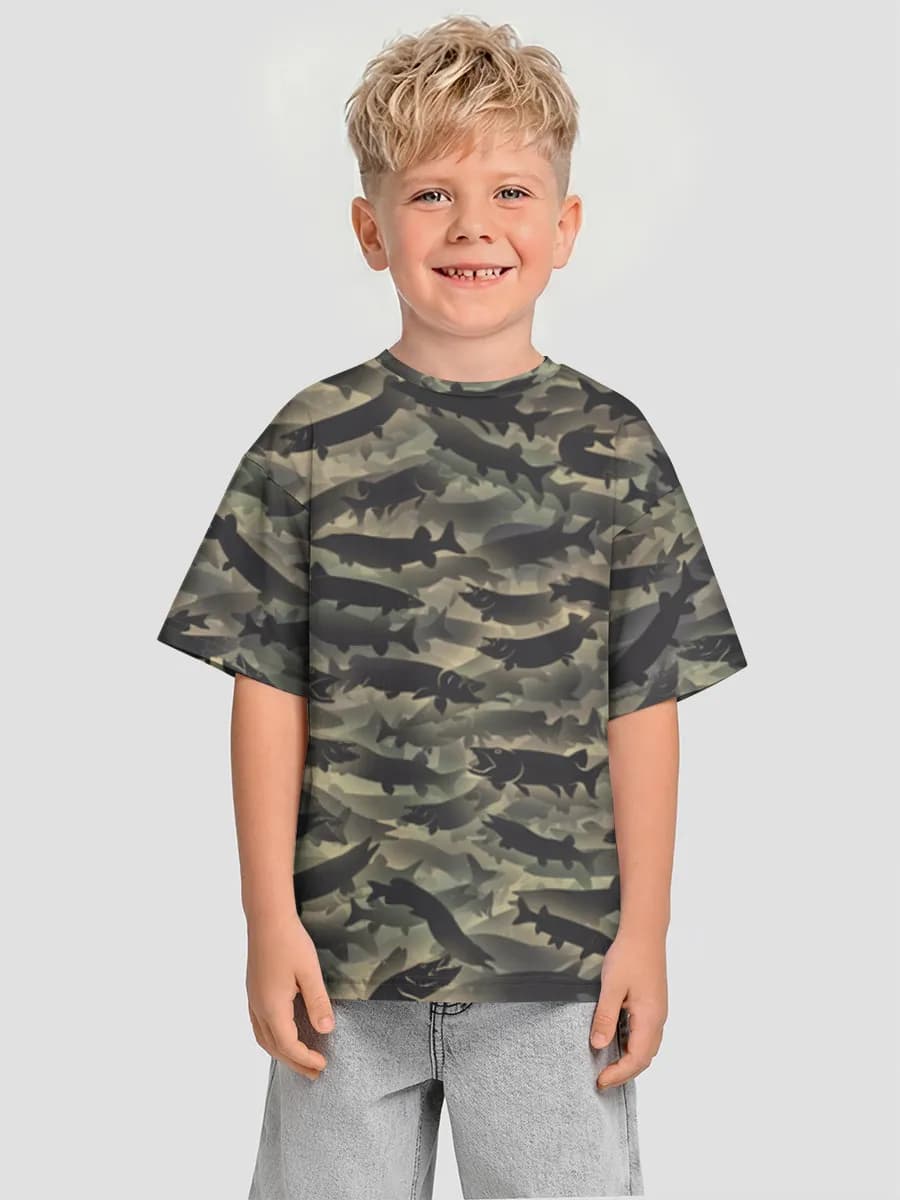 Boys' oversized cotton T-shirt