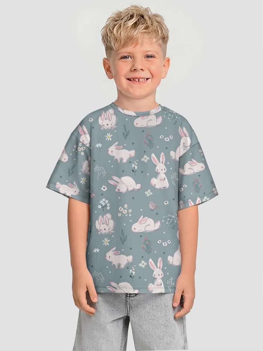 Oversized Baumwoll-T-Shirt Jungen