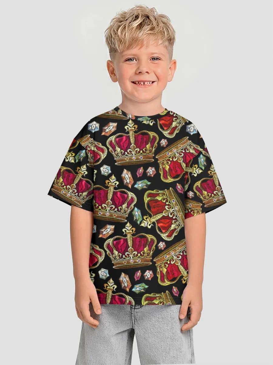 Boys' oversized cotton T-shirt
